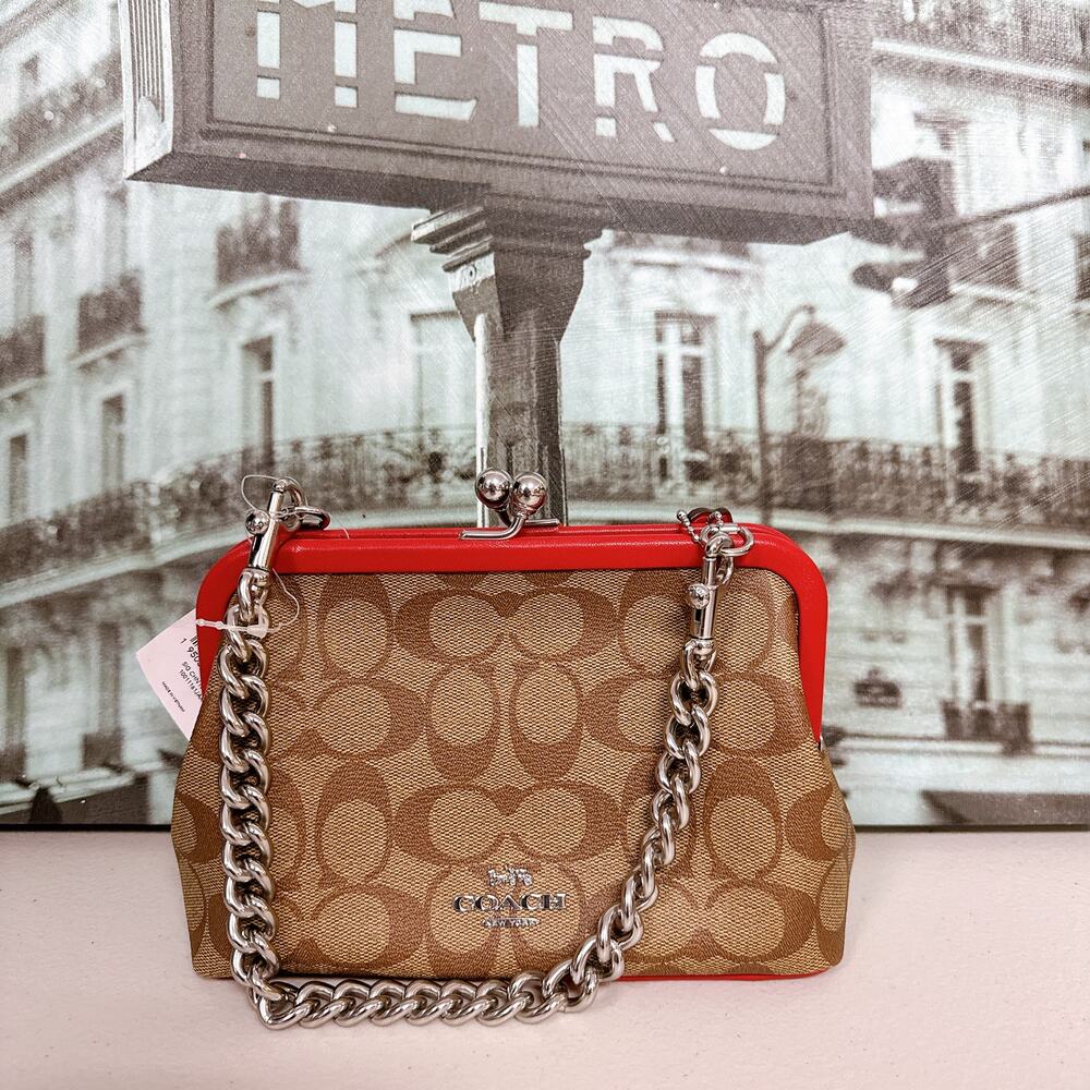 Coach CH512 Nora Kisslock Crossbody In Signature Canvas